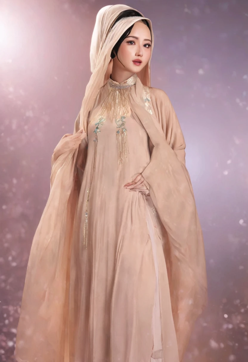 8k, hyper resolution, extremely detailed, A highly detailed, full body 3D rendering of a realistic naked chinese young girl and only wearing a hijab with accurate face and wearing g-string. She is nude and standing confidently showing sexy body, club bar party background, drawing attention to its cheerful and elegant appearance. Her skin is smooth, naturally glowing and healthy, and her eyes are bright and expressive. The overall style is a mix of realism and a hint of cartoon features, giving it a lively look. use soft photography lighting