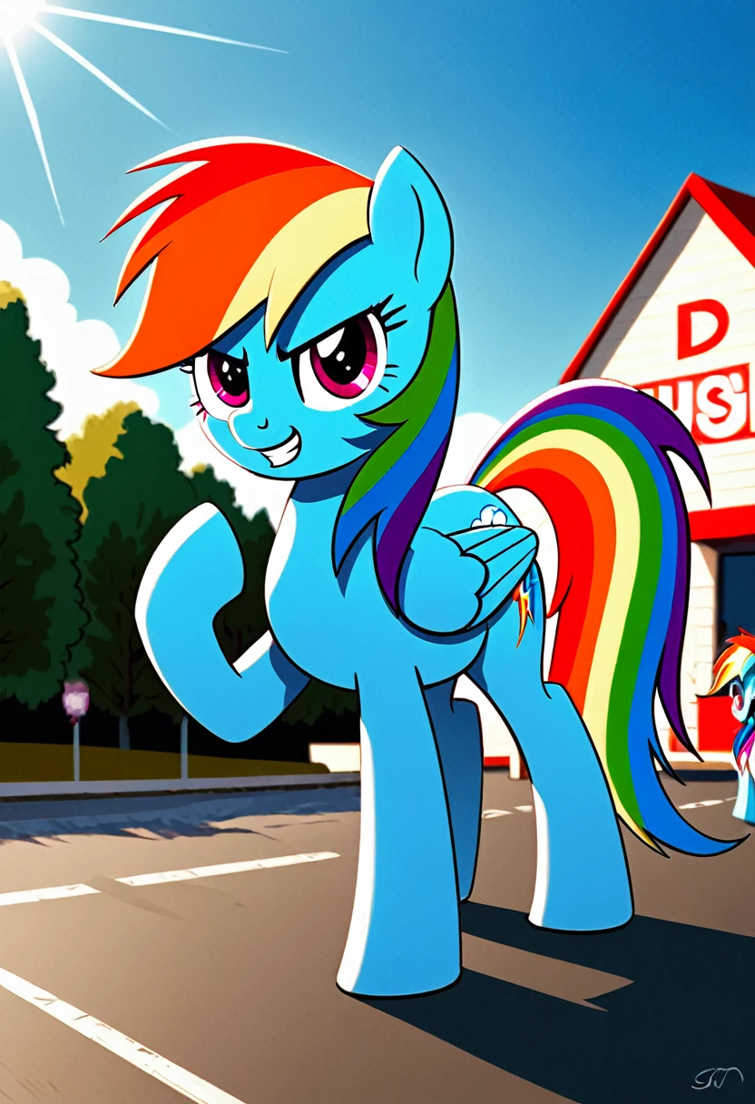 Mlp rainbow dash squid game and green and  red