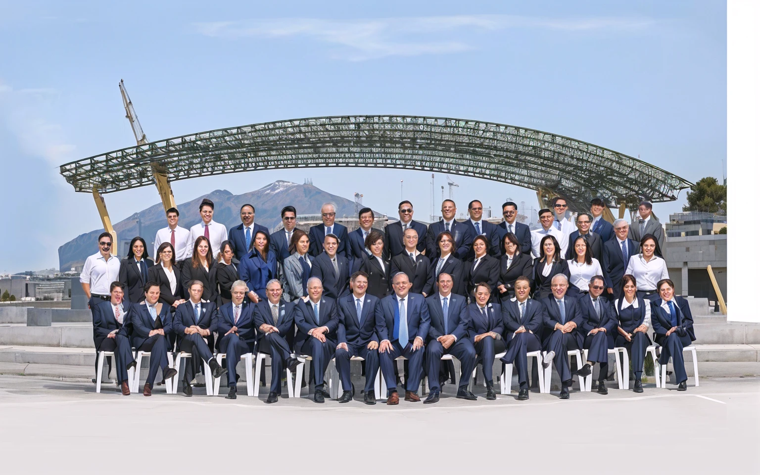 There are many people in suits and ties posing for a group photo, corporate photo, professional photo, group photo, professional photo, Official photos, Professional image, photo taken in 2 0 2 0, Full resolution, personal, full team, Official photo, professional photo, professional photograph, high resolution scan, high resolution scan, professional shooting, increíble professional photo
