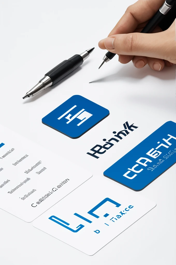 Your task is to create the logo of a fictitious bank on a white background, that only the logo appears and nothing else, de forms horizontal