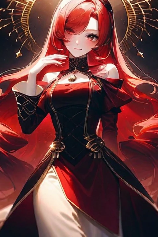 ((Лучшее качество)), ((шедевр)), (подробный), beautiful red-haired girl with a