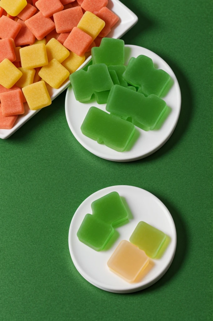 Logo for a green healthy gummies company