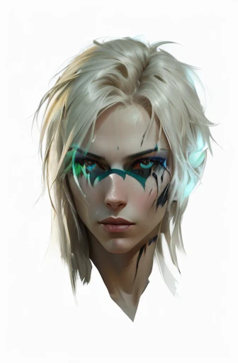 a close up of a person with a very long hair, darksynth character portrait, punk portrait made out of paint, an expressive digital painting, portrait of destiny from sandman, digital painted, painted character portrait, expressive digital painting, digital painting - n 5, final fantasy face, # 1 digital painting of all time, #1 digital painting of all time, sharp digital painting
