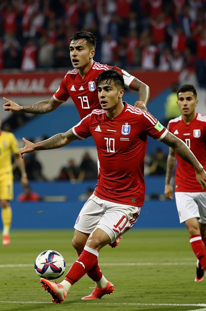 Chile beating Peru 1-0 with a goal from Eduardo Vargas in the 90th minute+3