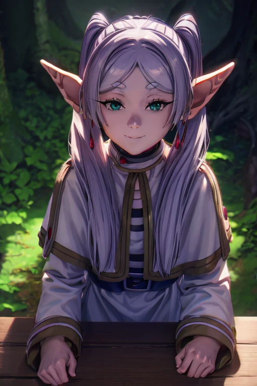 Mysterious Elf Girl、smile、high resolution