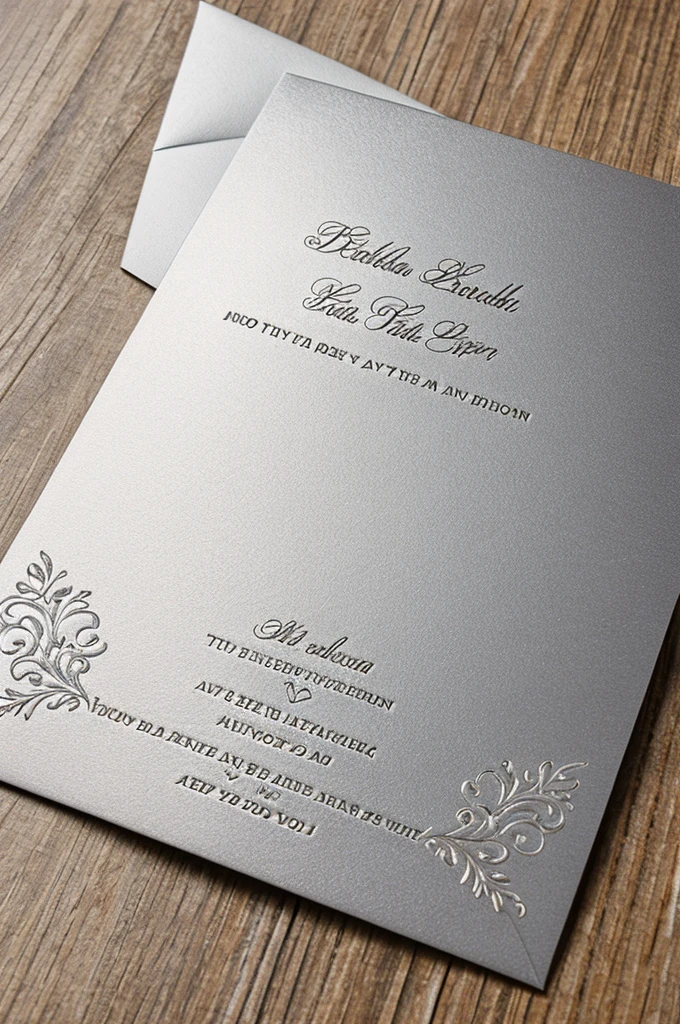 Silver wedding invitation background 