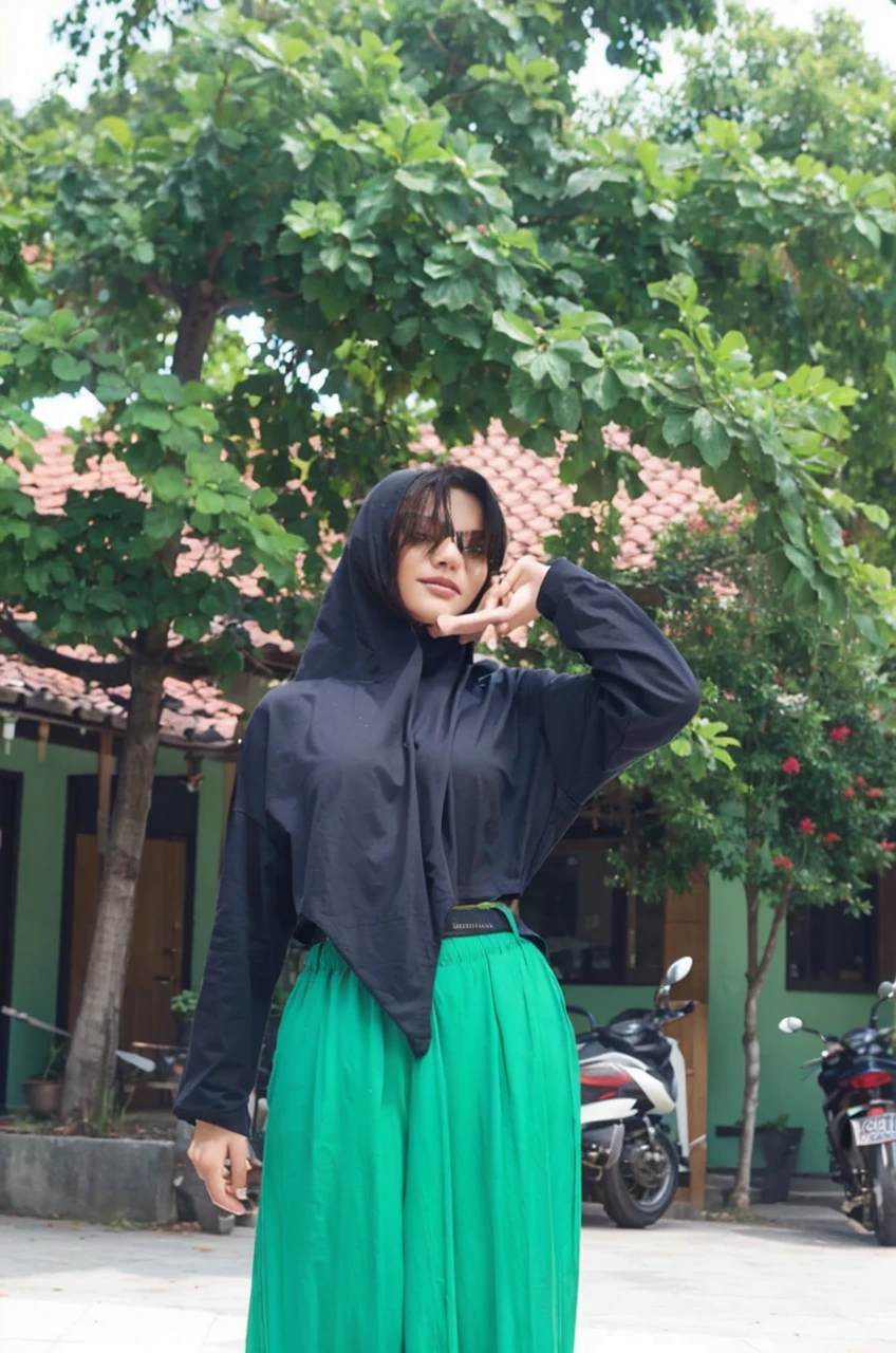 from head to toe, everything is open, not wearing a bra, bra, shirt, pants 