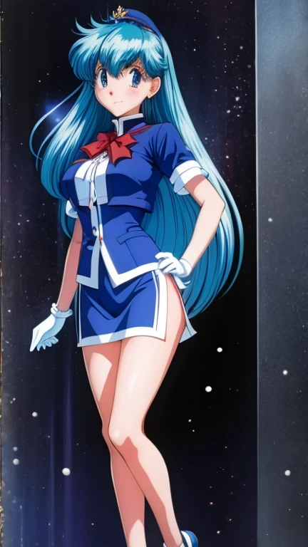 (masterpiece, best quality:1.2), Heavenly Court Gui ,1 girl, alone,Exquisite blue hair color