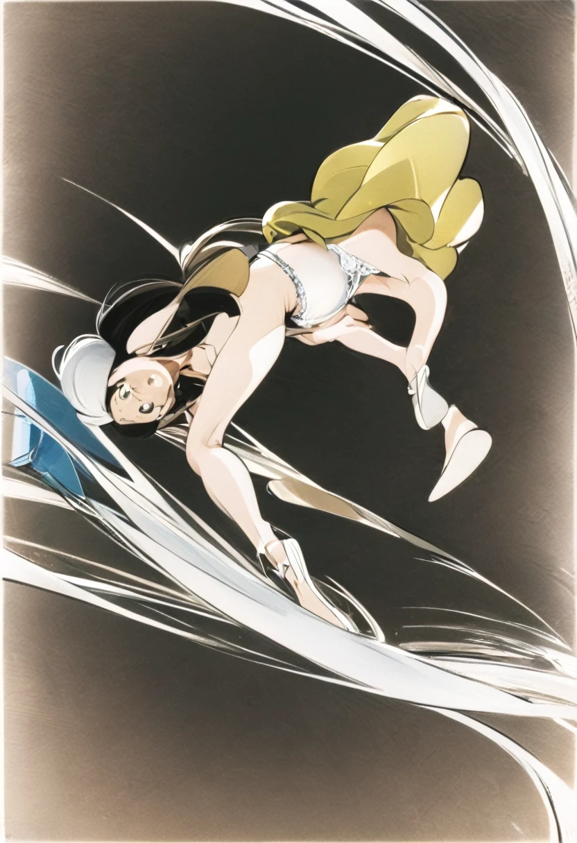 音無響子
Low - Angle、
Low - Angle、Long skirt、Hold down your skirt that is being blown up by the strong wind、Anime white panties in a strong wind、Crotch is visible
ローレグのパンツ、Color: White、
Crotch is visible、
、Lined、White lace lining、
