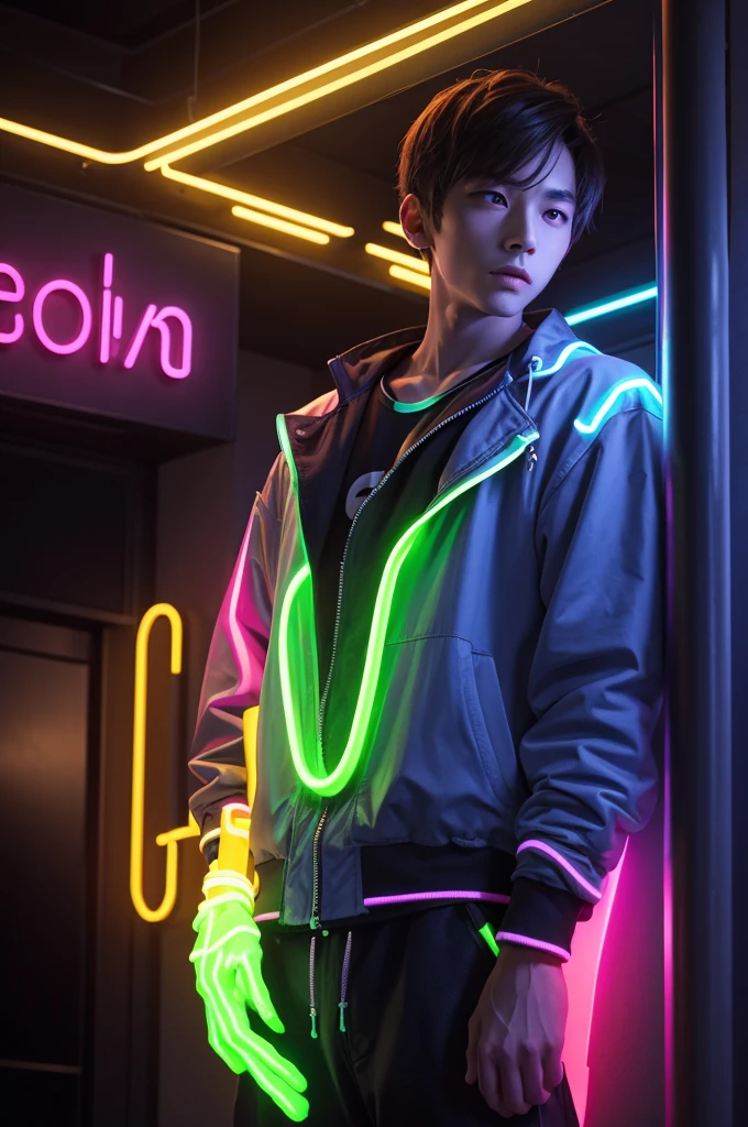 name (Lucas) in neon