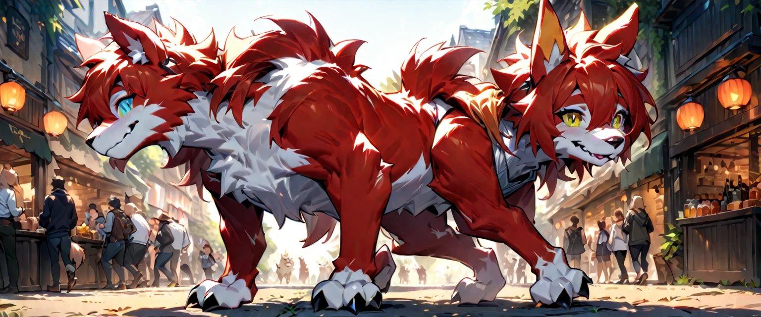 (((masterpiece,Highest quality))),(((A four-legged, indescribable but friendly, furry monster))),((Fun atmosphere)),(high quality)
