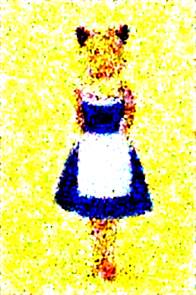 white tiger girl in french maid dress
