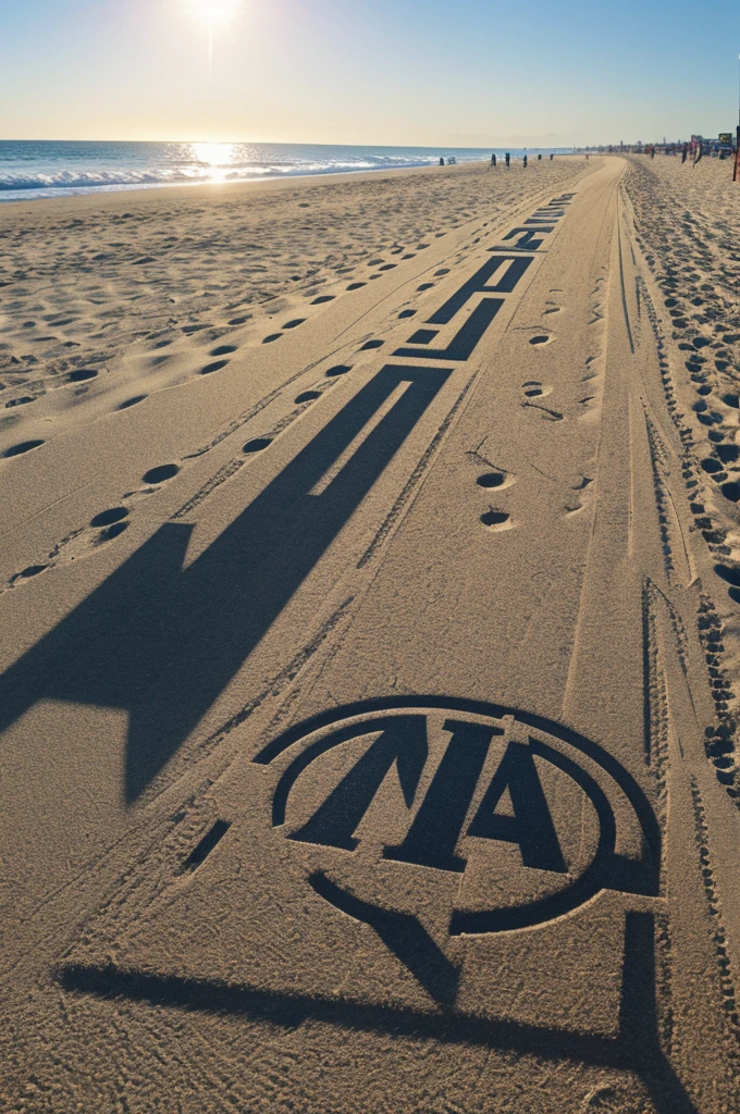 Marathon logo on the beach