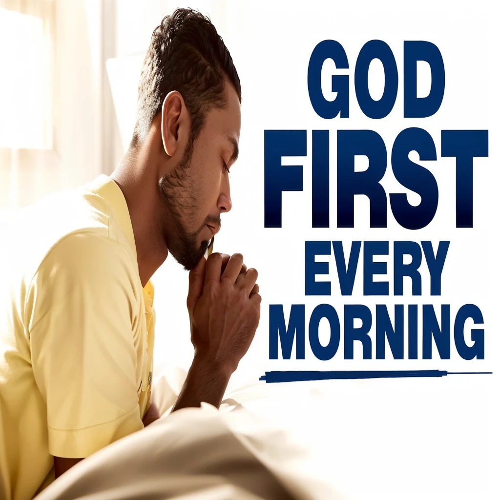 arafed man praying in bed with the words god first every manhã, early in the manhã, early manhã, early manhã sunrise, in the early manhã, manhã, primeira luz, oh você é o segundo do primeiro, late manhã, manhã sunrise, good manhã, manhã time, :: manhã, Então deixe para Deus, early manhã mood, manhã atmosphere