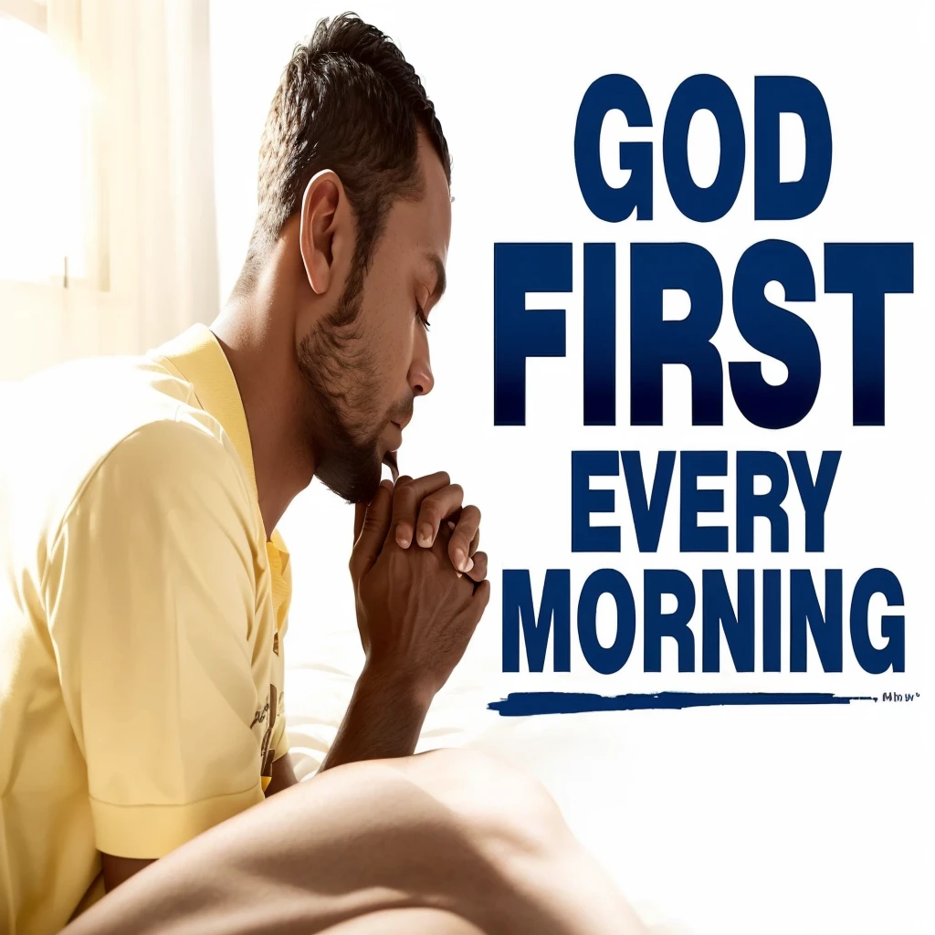 arafed man praying in bed with the words god first every manhã, early in the manhã, early manhã, early manhã sunrise, in the early manhã, manhã, primeira luz, oh você é o segundo do primeiro, late manhã, manhã sunrise, good manhã, manhã time, :: manhã, Então deixe para Deus, early manhã mood, manhã atmosphere