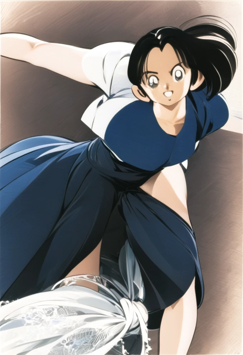 音無響子
Low - Angle、
Low - Angle、Long skirt、Hold down your skirt that is being blown up by the strong wind、Anime white panties in a strong wind、Crotch is visible
ローレグのパンツ、Color: White、
Crotch is visible、
、Lined、White lace lining、