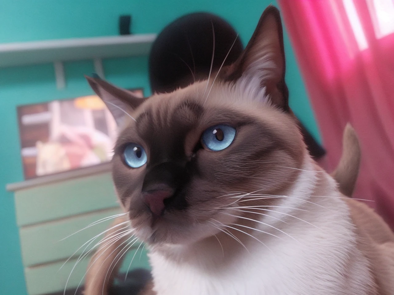 Siamese cat in my starry