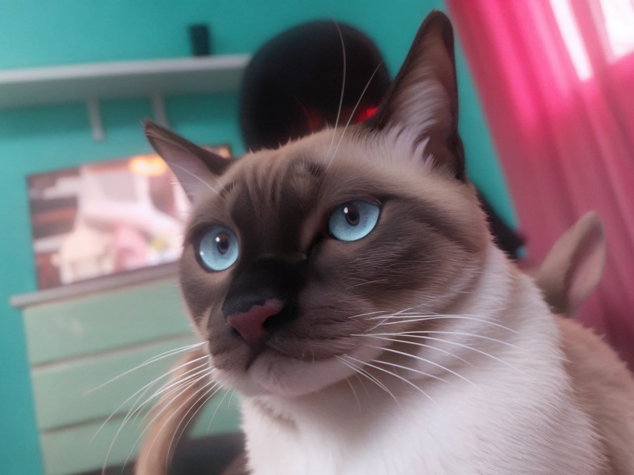 Siamese cat in my starry