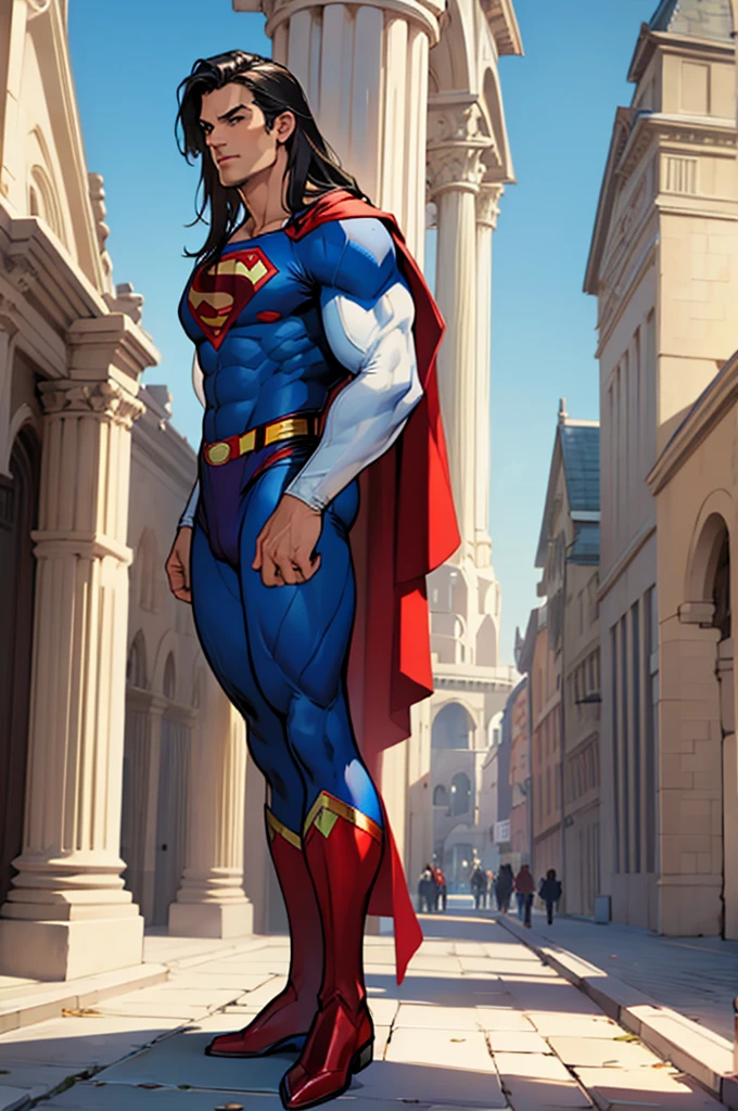 (masterpiece),(Very detailed),(Very detailed),(best quality) fullbody, Jesus dress like superman