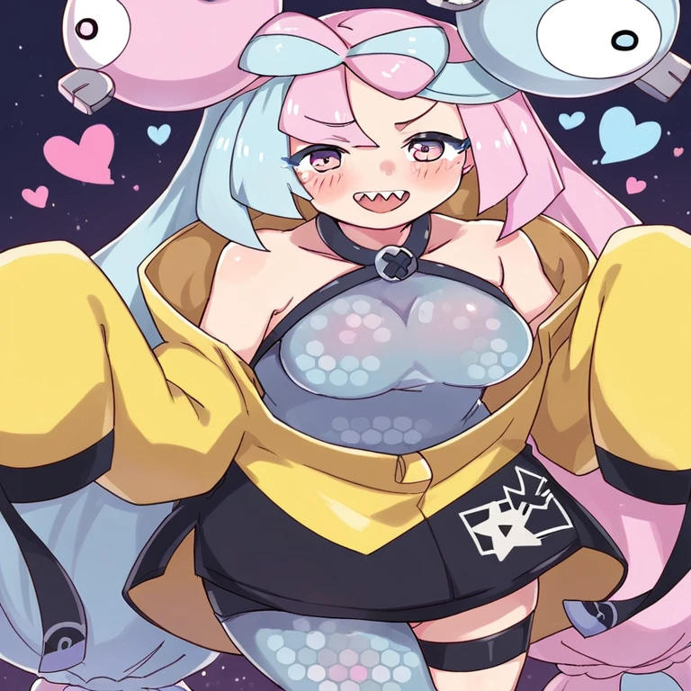 score_9, score_8_up, score_7_up, source_anime, BREAK, (((xeu))), breasts_on_glass,breast_press, open mouth, blush, half closed eyes, hearts, smile,medium breasts, 1girl, solo,pokemon iono, blue hair, bow-shaped hair, character hair ornament, hair ornament, long hair, low-tied long hair, multicolored hair, pink hair, sharp teeth, split-color hair, twintails, two-tone hair, pink eyes,