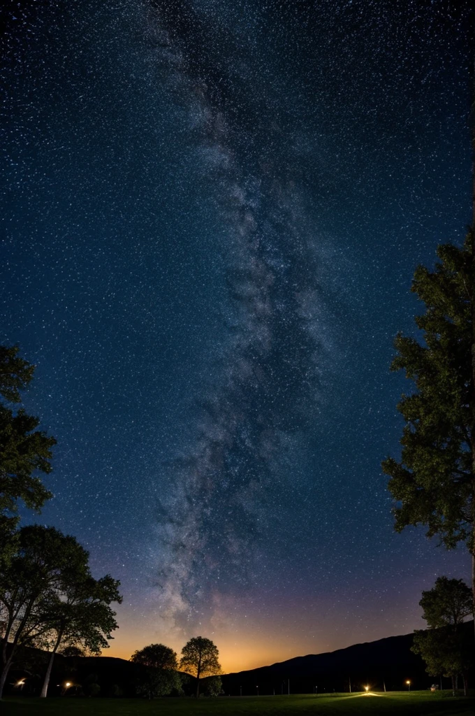 Drawing of the night and stars