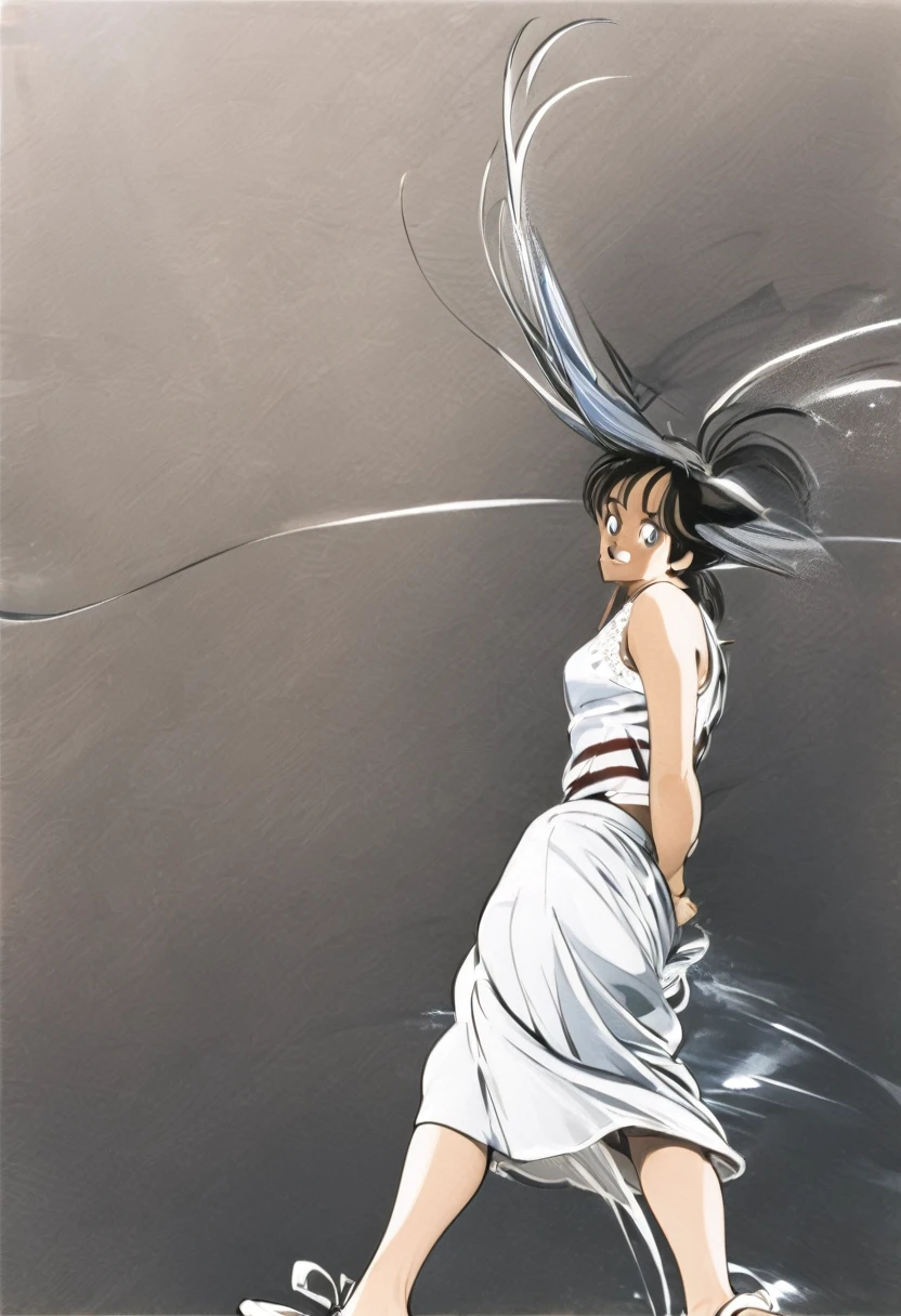 音無響子
Low - Angle、
Low - Angle、Long skirt、Hold down your skirt that is being blown up by the strong wind、Anime white panties in a strong wind、Crotch is visible
ローレグのパンツ、Color: White、
Crotch is visible、
、Lined、White lace lining、