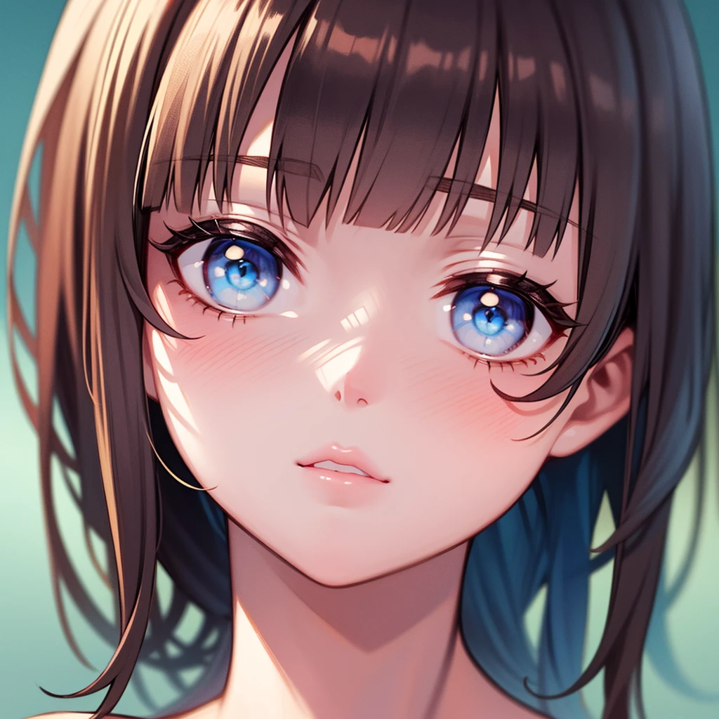 masterpiece, best quality, highres, 1girl, solo, bangs, light makeup, glossy lips, highly detailed, illustration, FGOErice, close up, heand and shoulders, beautiful detailed eyes, beautiful detailed hair