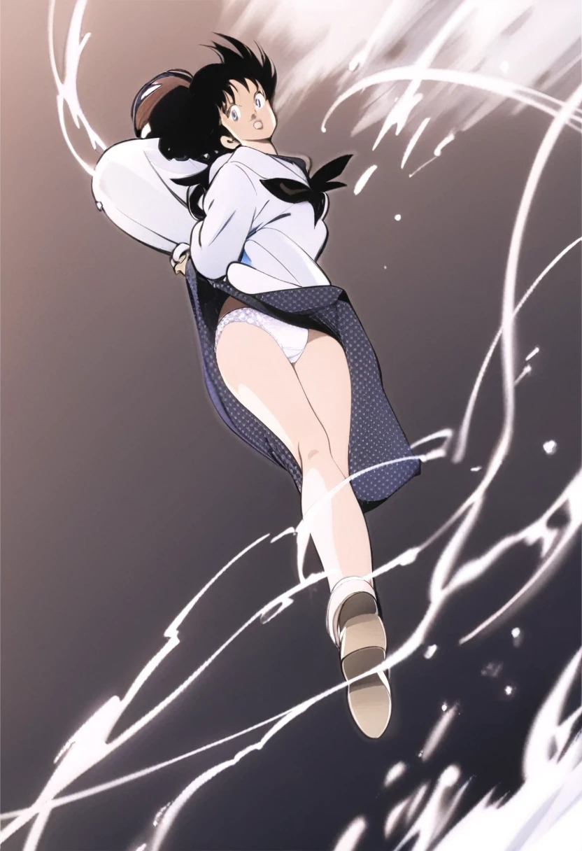 音無響子
Low - Angle、
Low - Angle、Long skirt、Hold down your skirt that is being blown up by the strong wind、Anime white panties in a strong wind、Crotch is visible
ローレグのパンツ、Color: White、
Crotch is visible、
、Lined、White lace lining、
