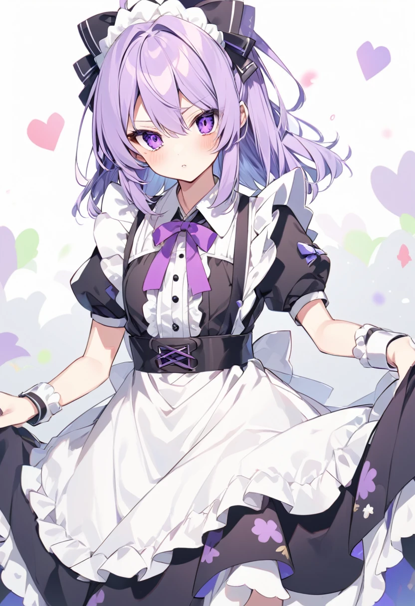 Keito。Purple Eyes。Maid clothes