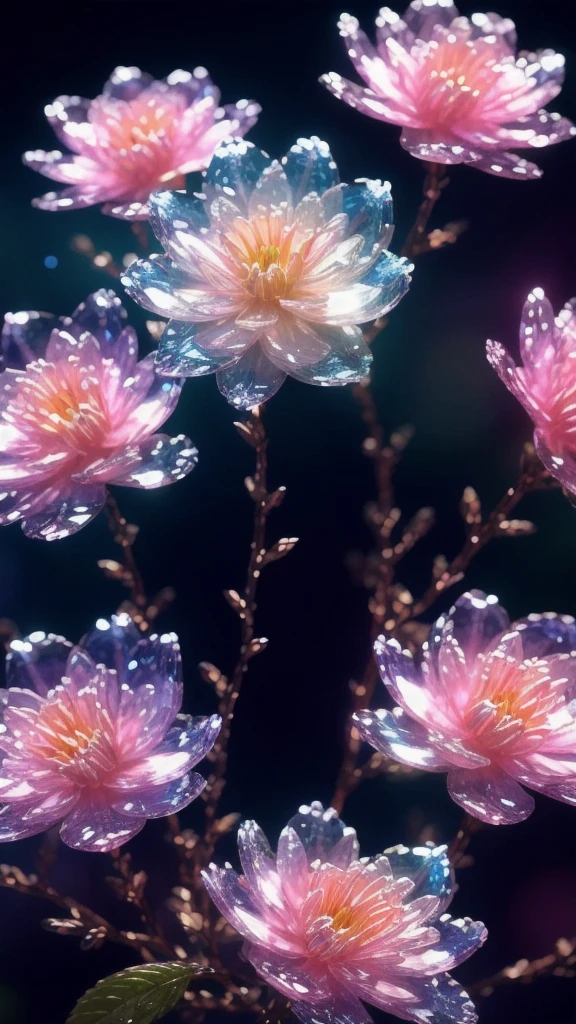 Crystal Spring Blossom,
Fantasy, Milky Way, transparent,
Sparkling, Sparkling, wonderful, colorful,
Magical Pictures, Dramatic lighting, Photographic realism, Super detailed, 4K, Depth of written boundary, High resolution