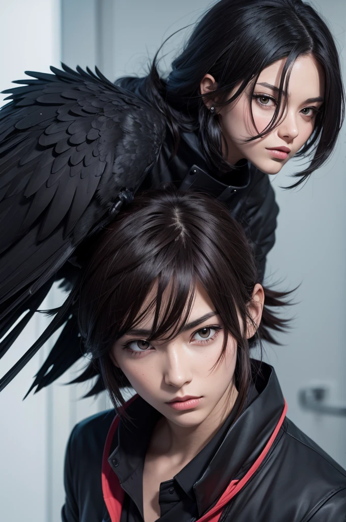 An anime scientist crow
