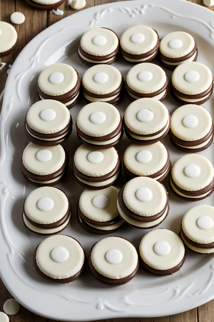 alfajores dipped in white chocolate