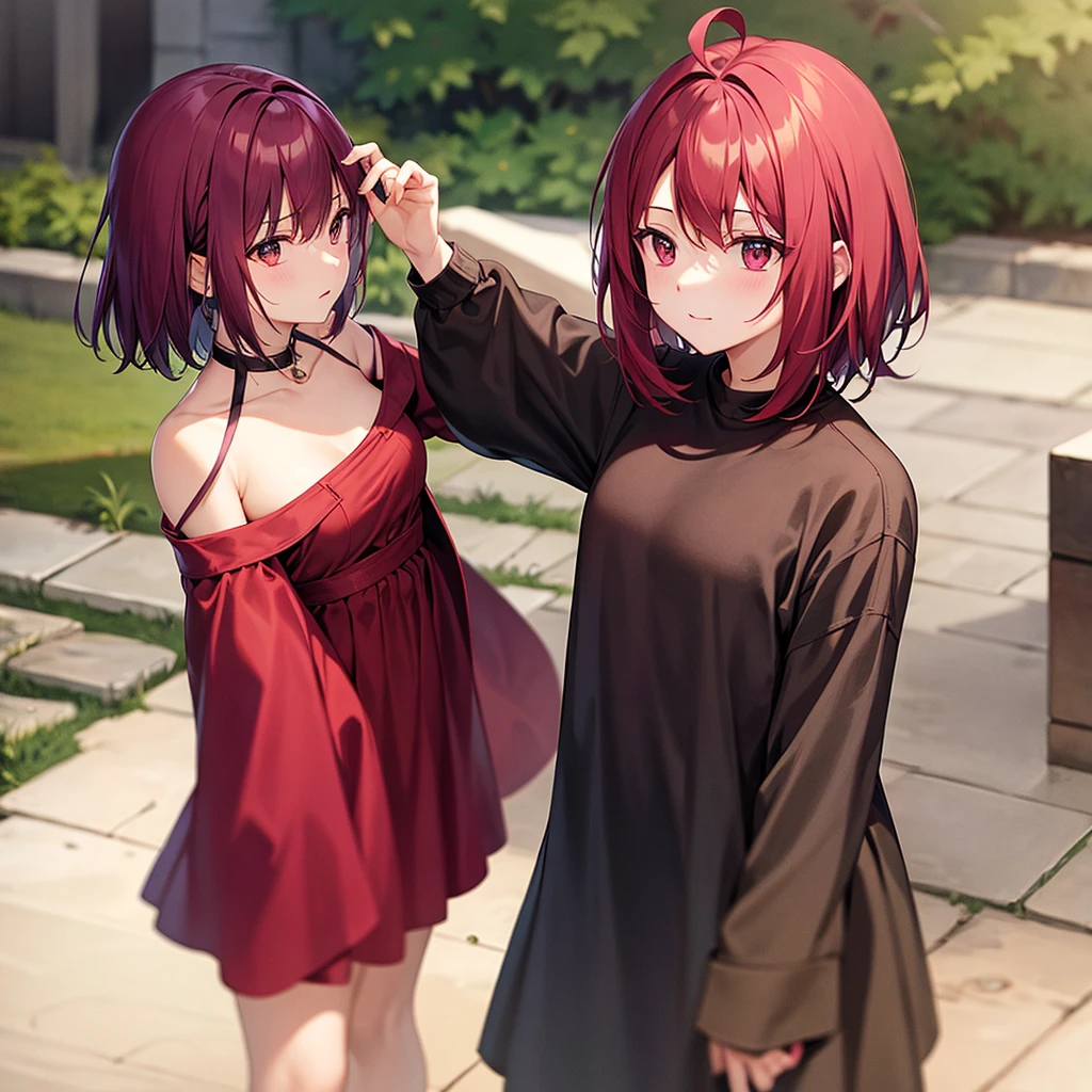 maroon hair
