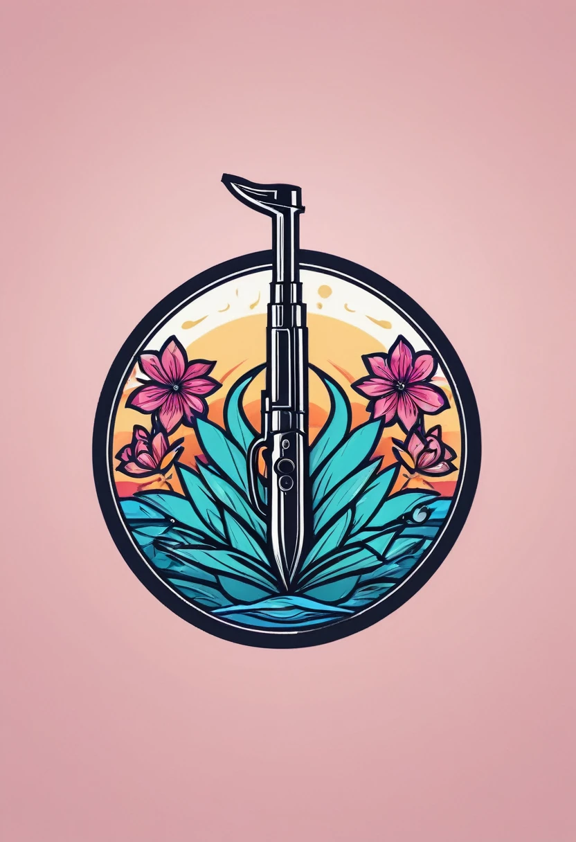 Create a high-quality logo for a clothing brand. The design of the logo should include an AK-47 assault rifle that is shooting a flower or a stream of water. The style of the logo should be modern and appealing, suitable for a fashion brand. The image must be sharp and detailed, with vibrant colors that catch the eye. Ensure that the AK-47 is well-defined and that the element being shot (flowers )is clearly visible and artistic. The logo should convey a blend of strength and peace, symbolizing the transformation of something violent into something beautiful and peaceful.

---

This prompt should provide a clear and detailed image of the logo you want to create.