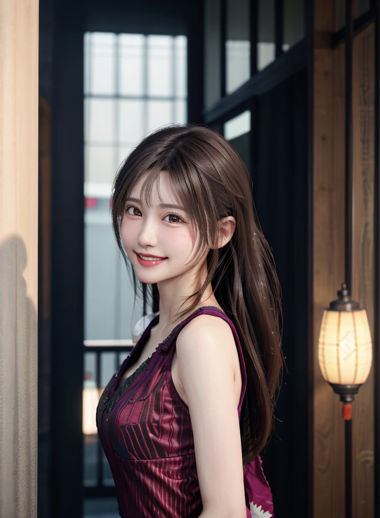 high quality picture, masutepiece, detailed hair texture, Detailed skin texture, Detailed Cloth Texture, 8K, Add fabric details, ultra detailed skin texture, ultra detailed photographic, Skin pores,,full body,light smile, full body, China dress, 