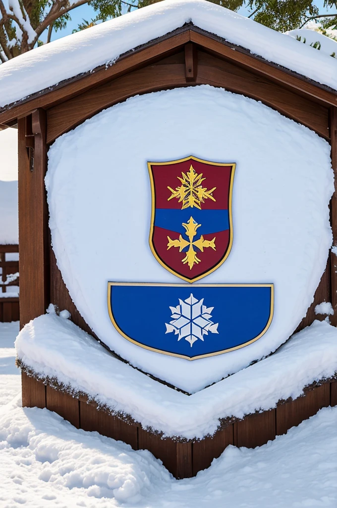 Create shield of futsala with snow and municipality of anzoategui tolima