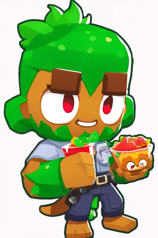 PEBTD6Style,cartoon, colt from brawl stars eating soverte
