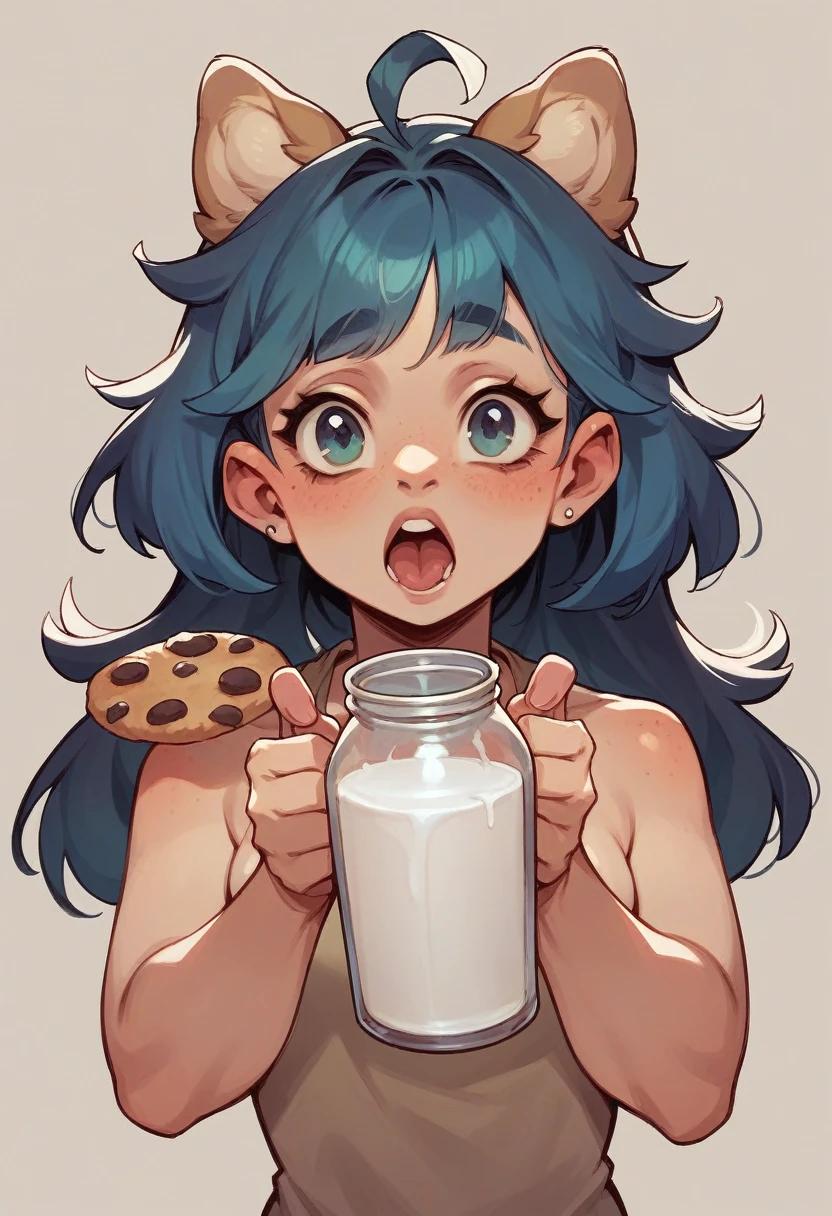  Cookie and milk as besties