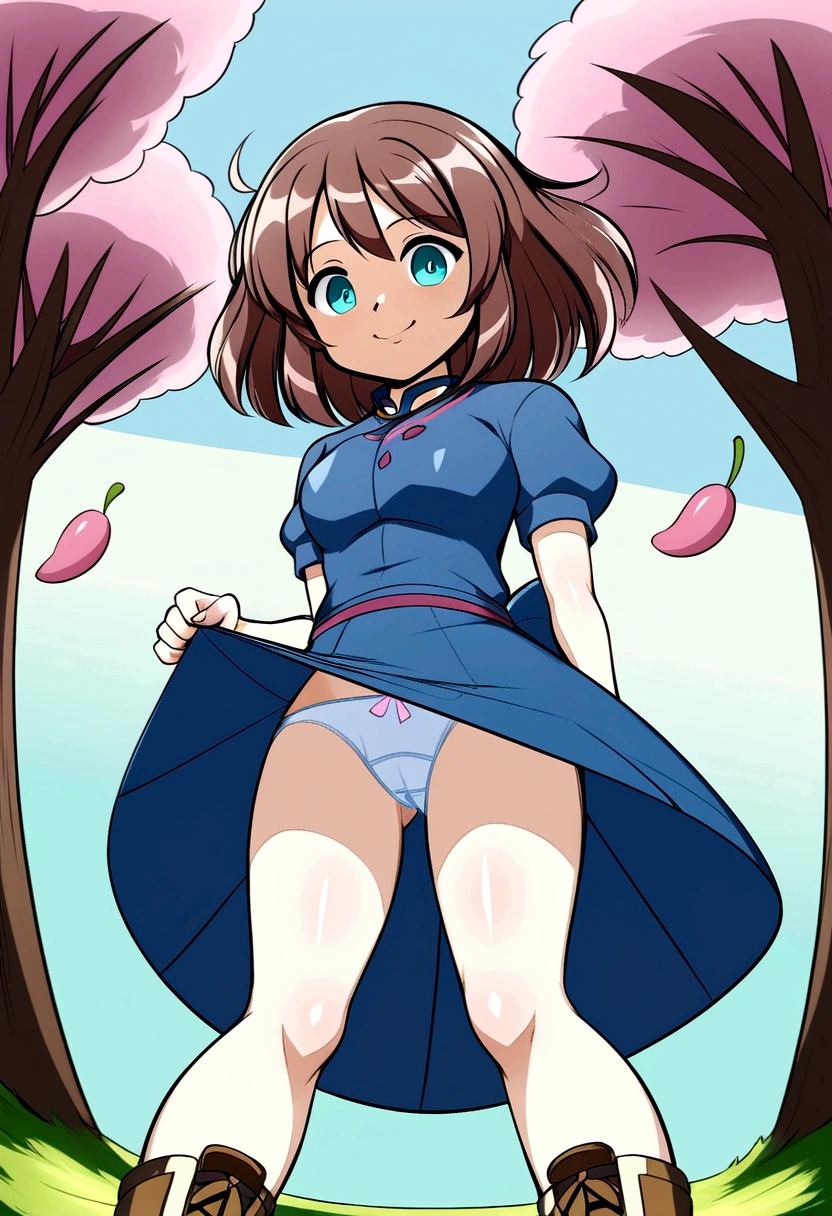 音無響子
Low - Angle、
Low - Angle、Long skirt、Hold down your skirt that is being blown up by the strong wind、Anime white panties in a strong wind、Crotch is visible
ローレグのパンツ、Color: White、
Crotch is visible、
、Lined、White lace lining、