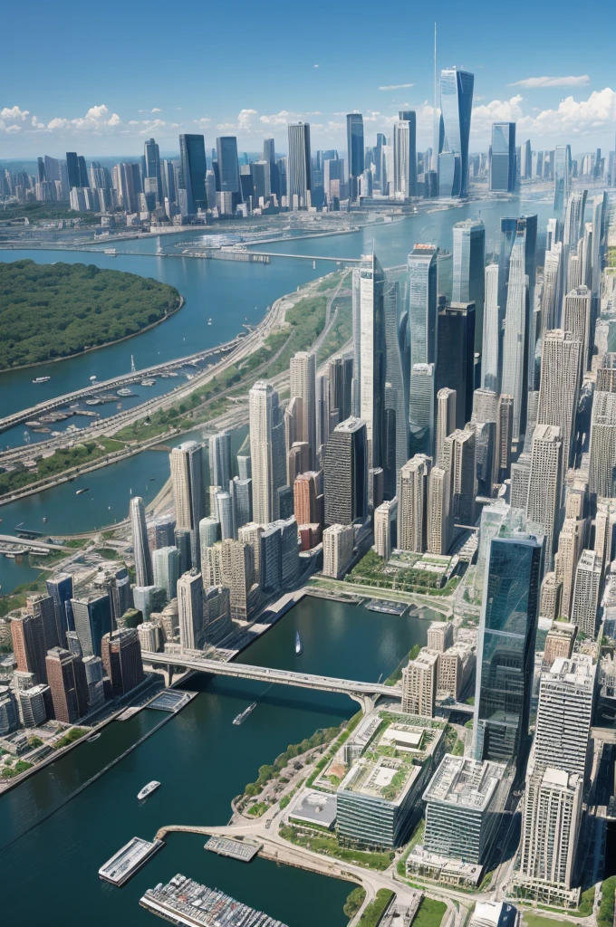 create an imaginary city that covers the following topics: modern and sustainable
