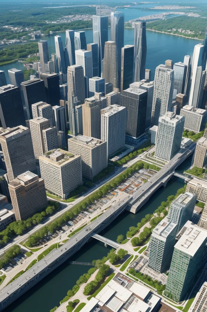 create an imaginary city that covers the following topics: modern and sustainable