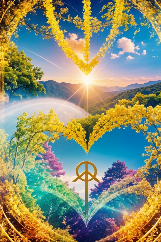 Create an image that manifests love, Peace, abundance