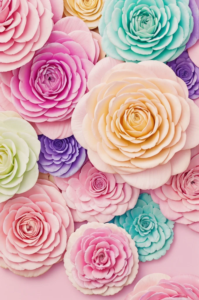Create an image that manifests love, Peace, abundance with pastel colors