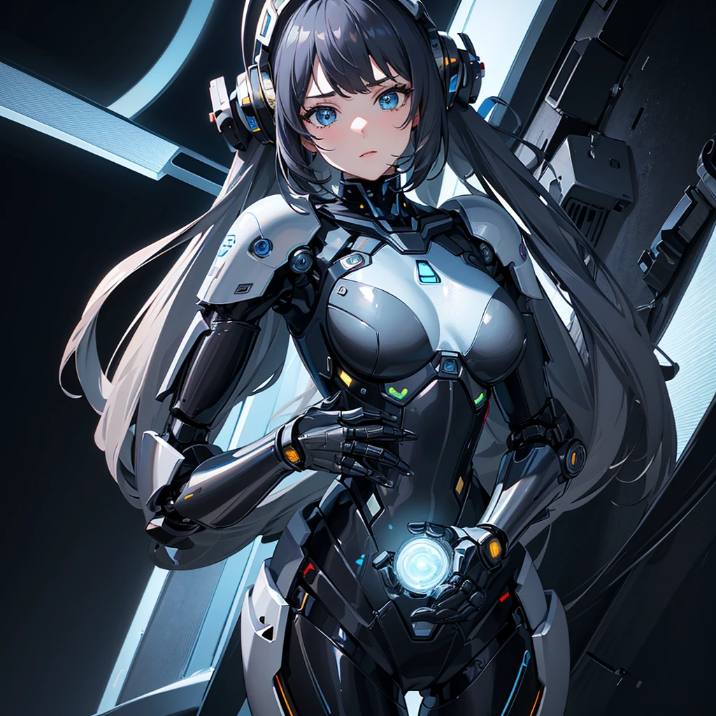 (best quality,4k,8k,highres,masterpiece:1.2), ultra-detailed, portraits, (HDR:1.1), (masterpiece:1.2) (((32k))),(((Highest quality))), masterpiece, add_detail best quality, 8k, high resolution, Poster, Futuristic, blue shades, robotic man, male robot, human girl, girl and a robot love scene, girl and robot romantic scene, girl touching the robot cheek, in love, romantic, human girl and male robot, girl and robot in love, futuristic clothing, metallic space suit, kissing, hugging, emotional, passion, love, emotional depth), (captivating storytelling), (intriguing narrative)