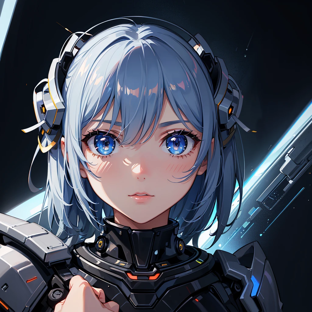 (best quality,4k,8k,highres,masterpiece:1.2), ultra-detailed, portraits, (HDR:1.1), (masterpiece:1.2) (((32k))),(((Highest quality))), masterpiece, add_detail best quality, 8k, high resolution, Poster, Futuristic, blue shades, robotic man, male robot, human girl, girl and a robot love scene, girl and robot romantic scene, girl touching the robot cheek, girl and robot kissing, girl and robot love, romantic, human girl and male robot, girl and robot in love, futuristic clothing, metallic space suit, kissing, hugging, emotional, passion, love, emotional depth), (captivating storytelling), (intriguing narrative)