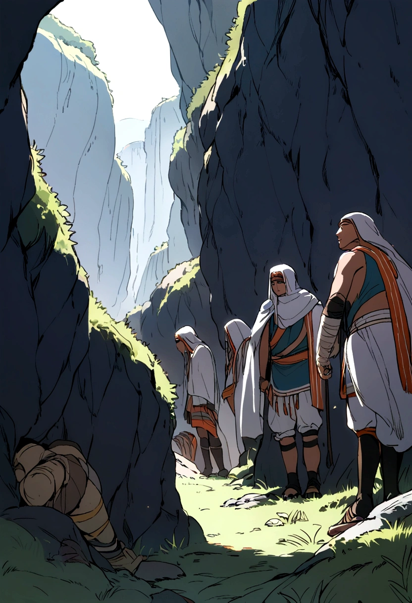 A group of Inca soldiers find the cave after weeks of searching