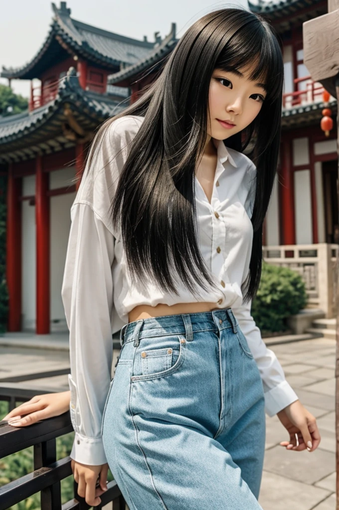 A girl with Chinese hair 