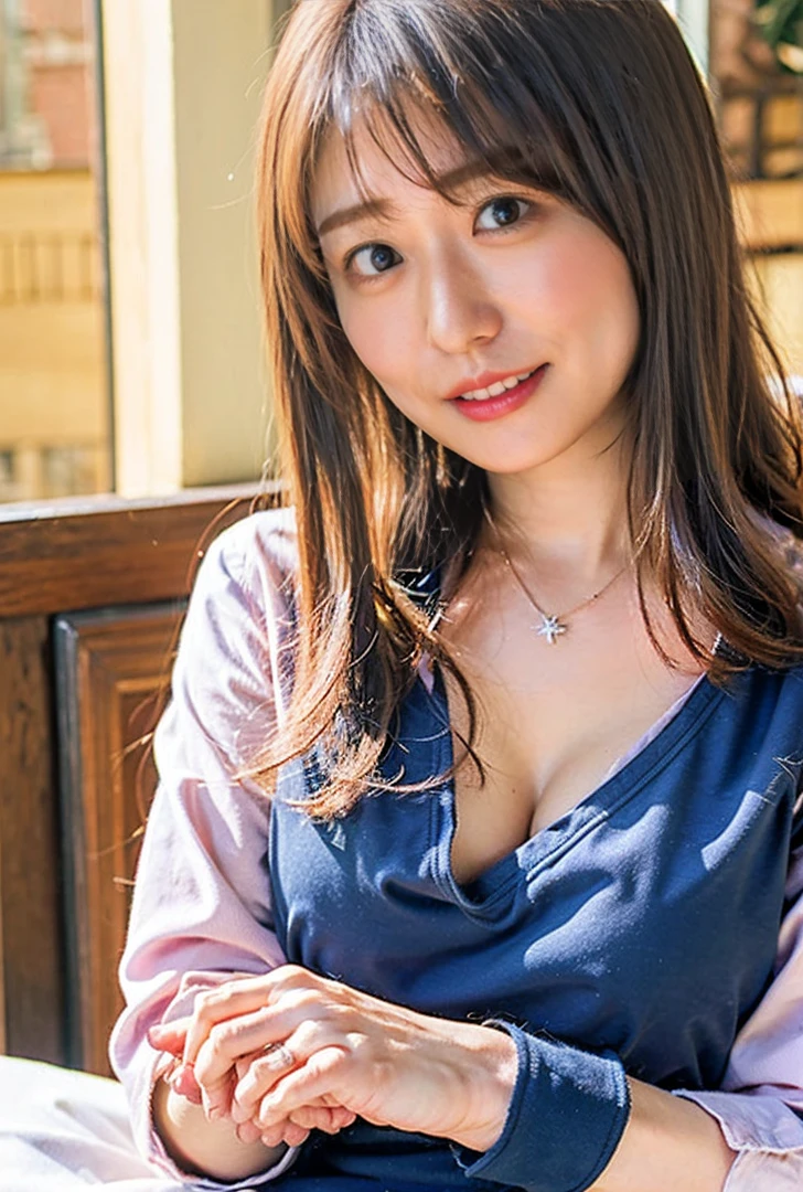 ((Blushing、Both hands are in front of the navel、A photo of her panties showing through a short polo shirt、Hands roll up shirt、She is wearing a navy polo shirt and luxurious white panties.、:1.4))、Being in the living room、Length cream hair color、Her huge breasts are obvious even through her clothes..、Small earrings、Light brown hair color、:1.4))、Shiny Hair、Light beige hair color、Background Blur、Light brown hair、{{Cowgirl Shot}}、((Close-up shot from the waist up、Big Breasts:1.4))、Big Breasts、にっこりsmile、服からでも分かるBig Breasts、Cowboy Shot、素敵なsmile、((Revealing clothing))、Full body photo、ring、Tuck your hair behind one ear、Silver Necklace、smile、Caustics、Highly detailed photos、Big Breasts、Super no makeup、(8K、RAW Photos、Highest quality、masterpiece:1.2)、(Realistic、Realistic)、1 Girl、((Big Breastsショートヘア、Looking into the camera:1.4))、Hair blowing in the wind