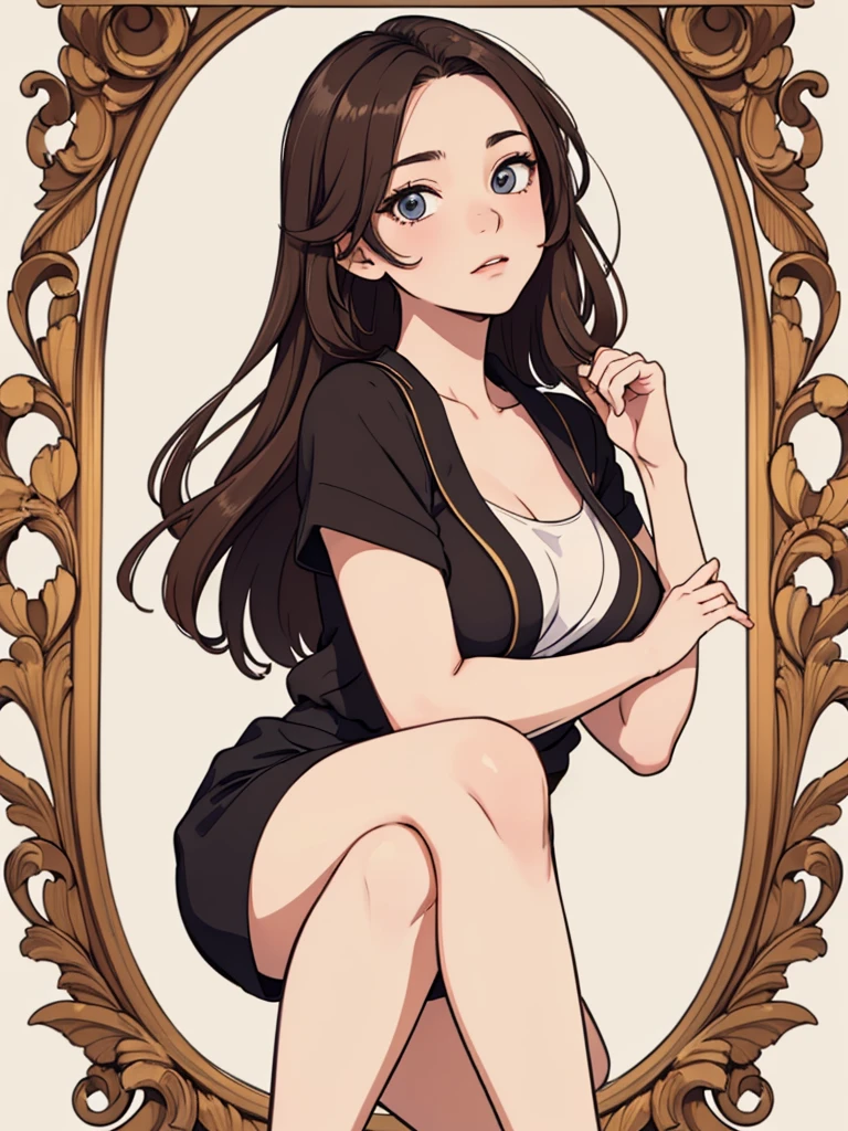 (((masterpiece, best quality, ultra highres, 1 girl, solo, no background))), super detailed skin and face and eyes and finger, beautiful japanese woman, small breasts:1.5, skinny, light brown hair, white background, very short hair, (an illustration of girl), Knee shot, Generate with illustrations, Various expressions, Various poses, Various Costumes, Please draw the entire character within the frame, ensuring that the head, arms, and legs are not cut off. The background should be simple, with the character positioned centrally,