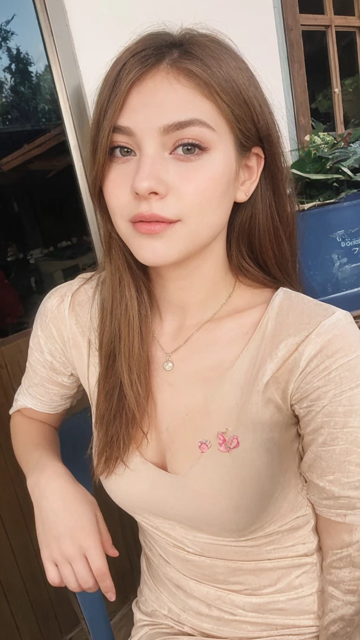 ((best quality)), ((masterpiece)), (detailed),(purple eyes), ((field of flowers)), perfect face, happy young woman, beautiful young woman, young woman tucking her hair behind her ear, laughing, happy, smile, wholesome, daisy behind ear, hair tucked behind her ear, long plaited hair, long perfect hair, slight blush, ((green eyes)), ethereal eyes, big eyes, blonde hair, detailed eyes, perfect iris, perfect eyes, symmetrical eyes, symmetrical face, happy on a field of flowers